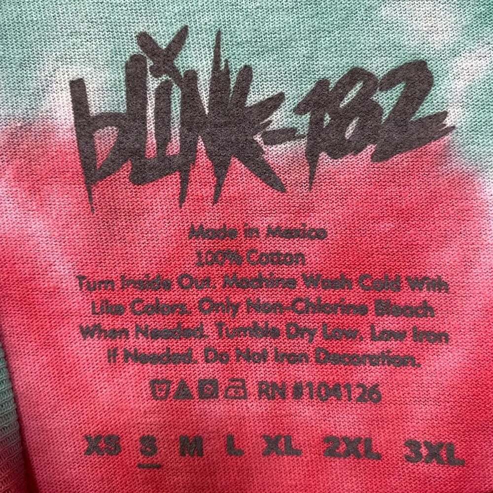 Blink-182 Toxic Sludge Spell-Out Pop Punk Band Tie Dye S - Picture 4 of 4